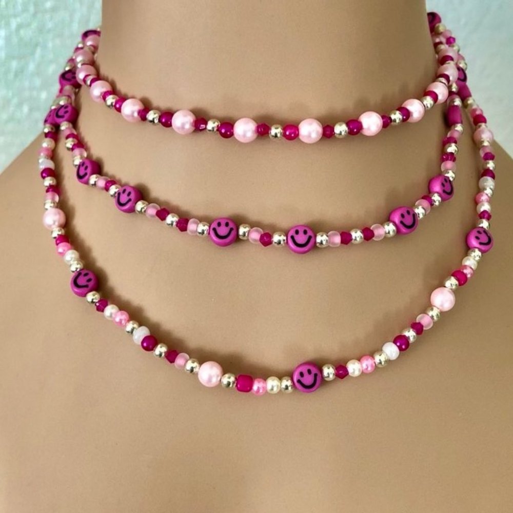 Triple Layer Choker Emoji Necklace